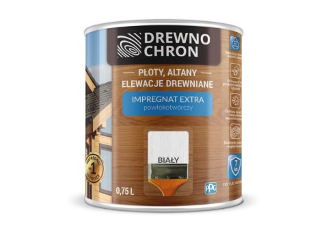 DREWNOCHRON IMPREGNAT POWŁOKOTWÓRCZY BIAŁY 0.75L